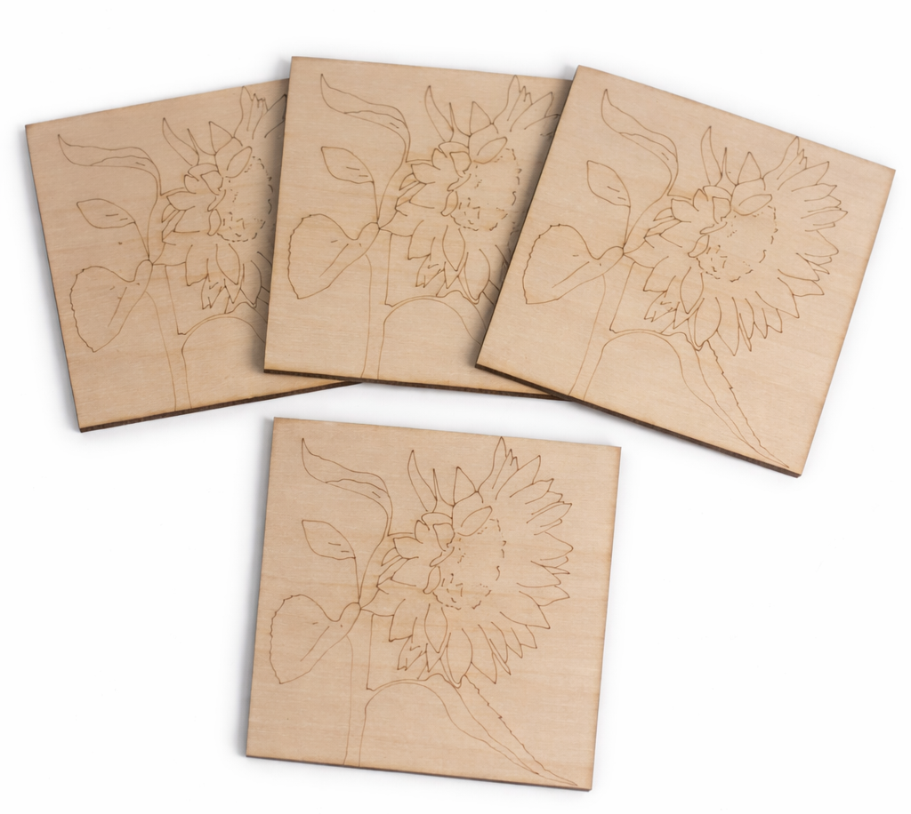 Sunflower – Everyday Art Mini (Engraved Wood Panel Set)