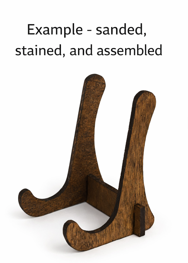 Mini Easel – 4 Inch (Laser Cut Birch Wood Set)