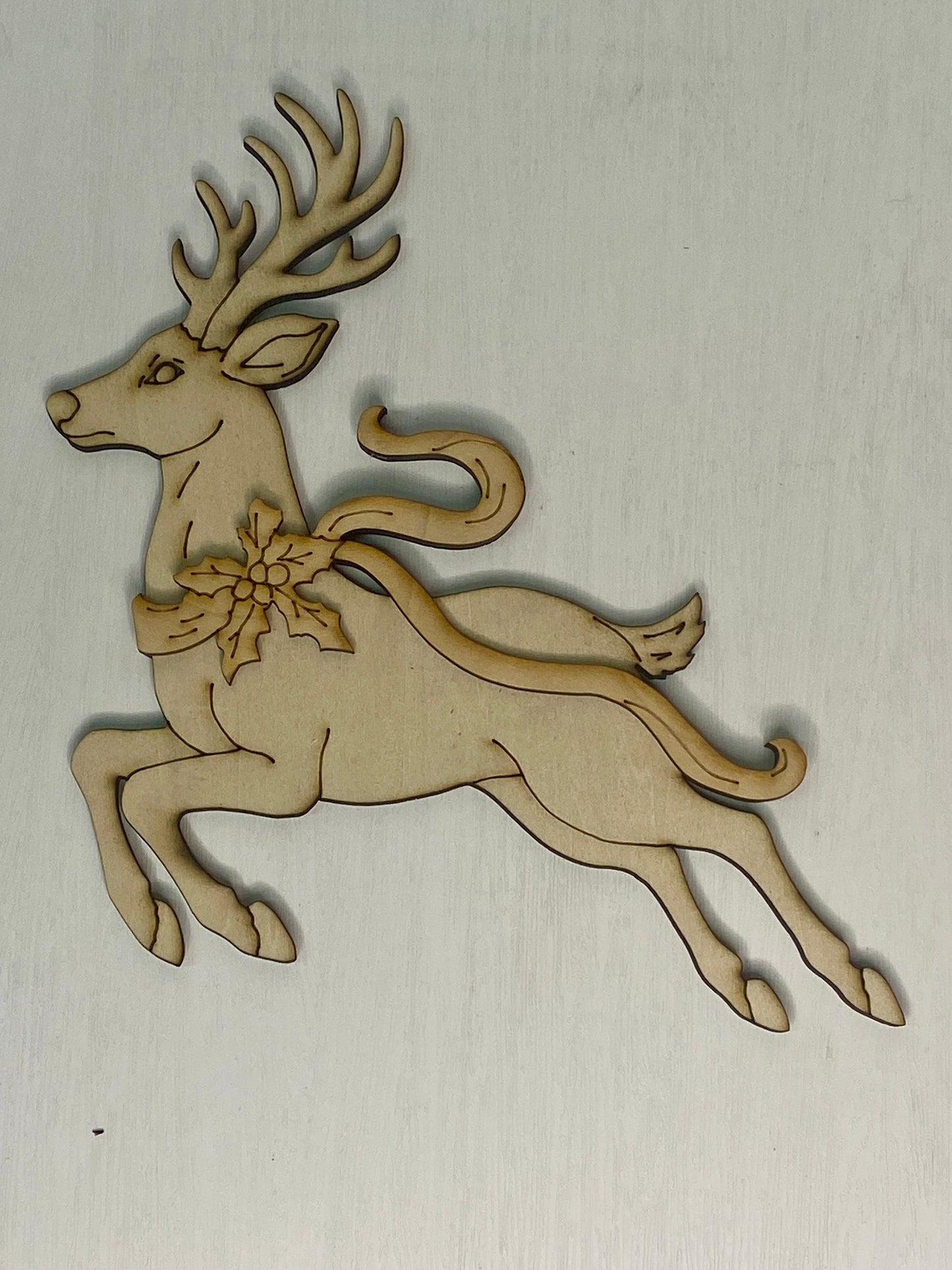 Yuletide Reindeer Wood Cutout