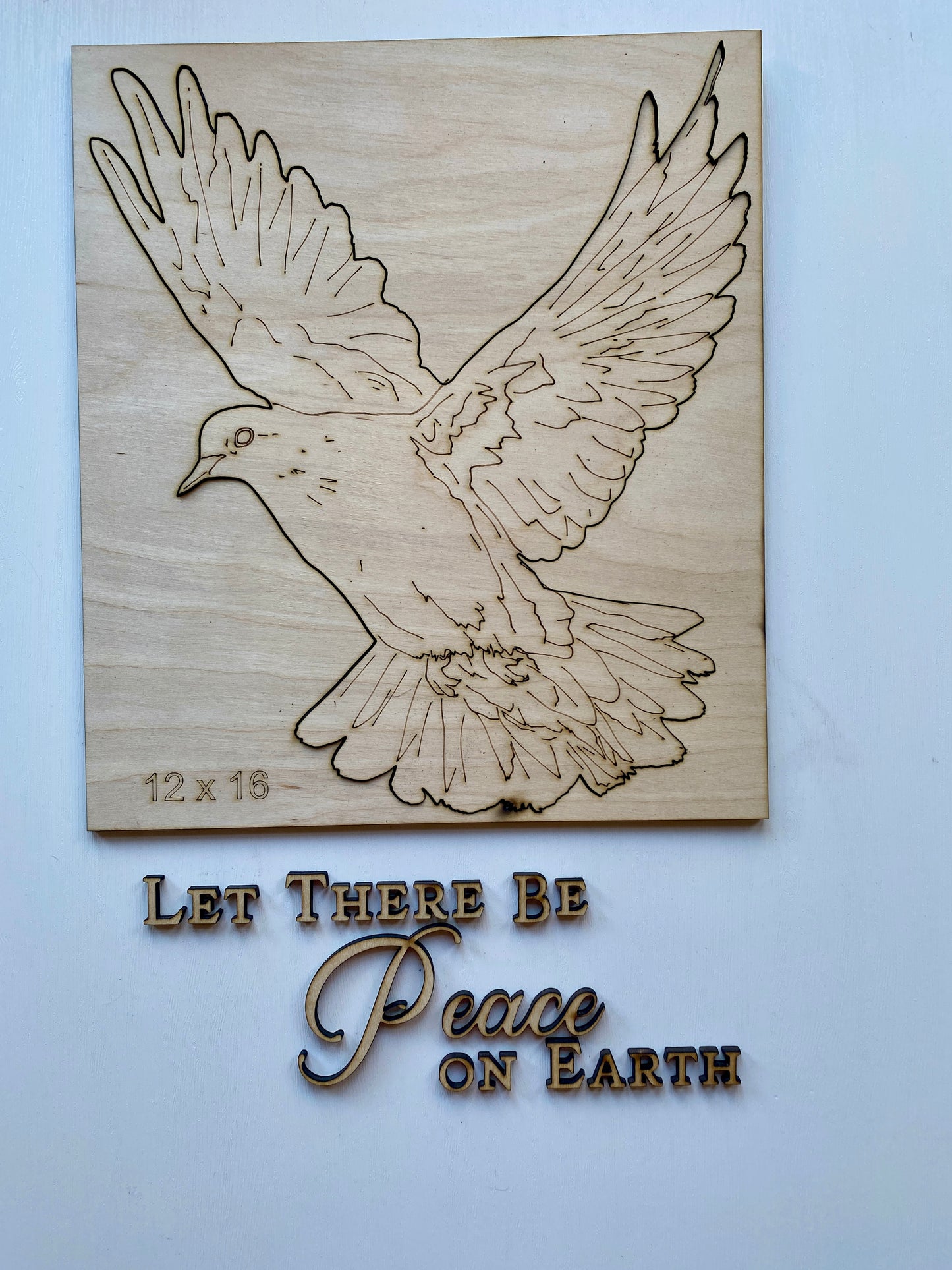 Peace Dove Wood Cutout Set
