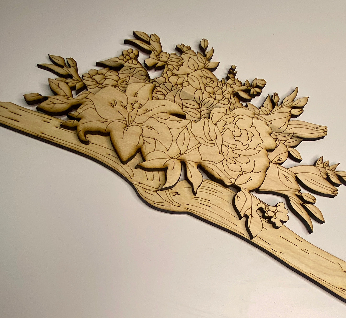 Flower Book Wood Cutout