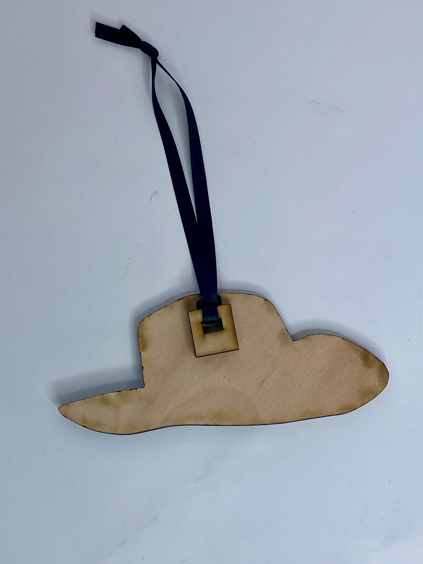 Cowboy Hat Ornament Wood Cutout - Set of 2