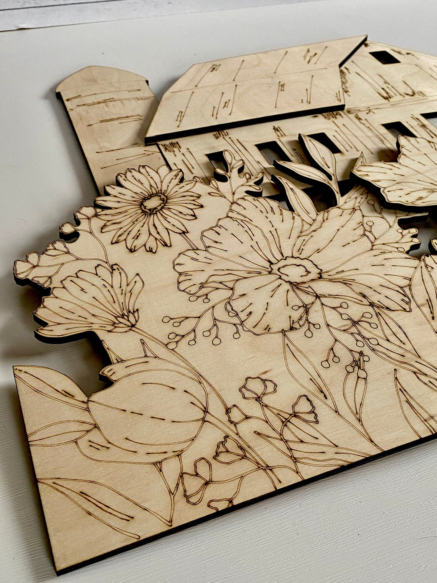 White Barn Wood Cutout