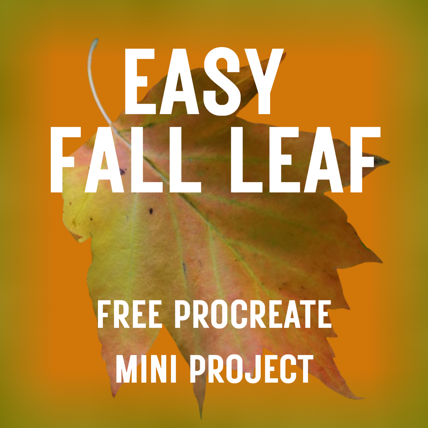 Free Easy Fall Leaf - Mini Procreate Project