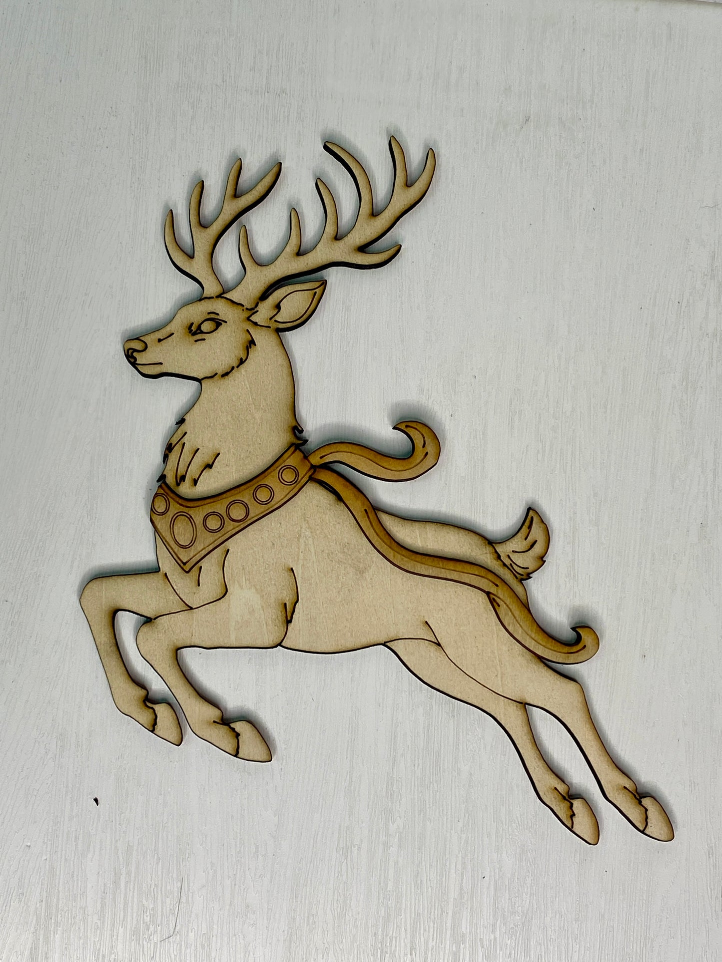 Yuletide Reindeer Wood Cutout
