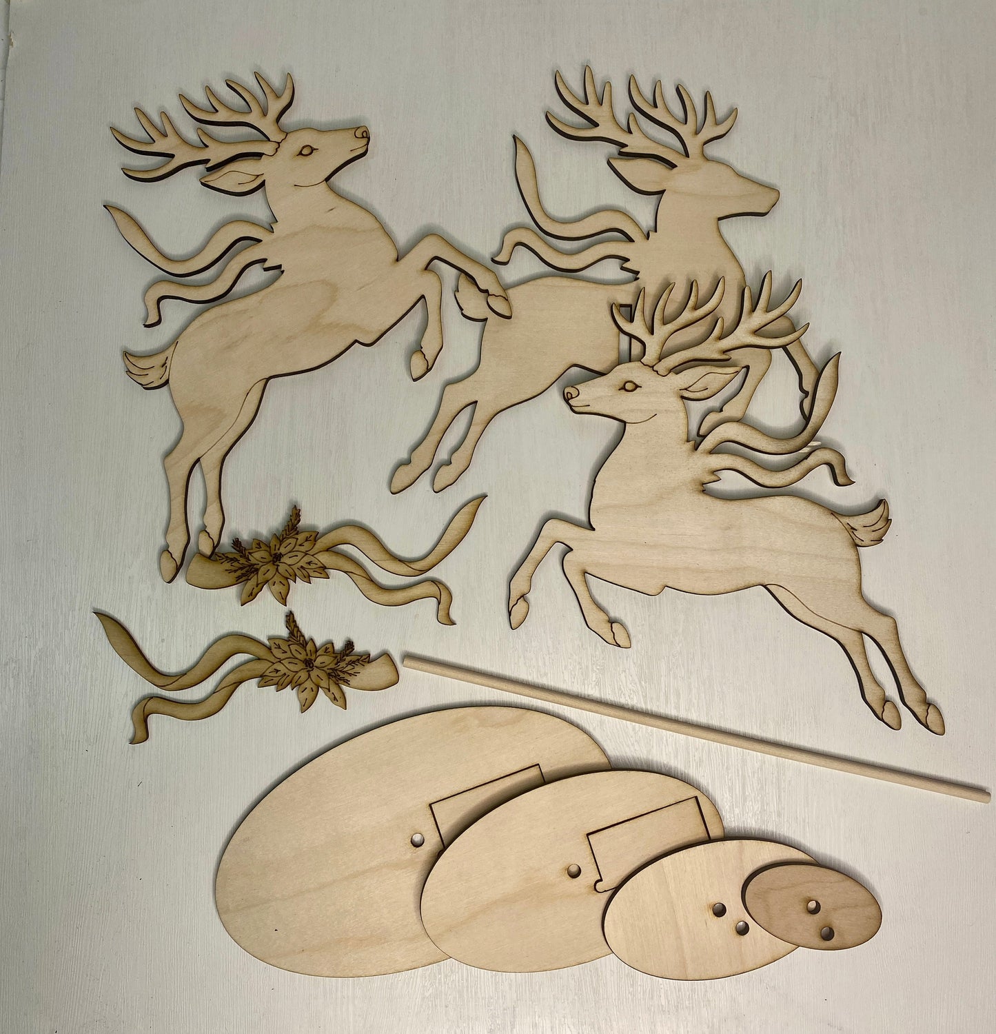 Yuletide Reindeer Wood Cutout