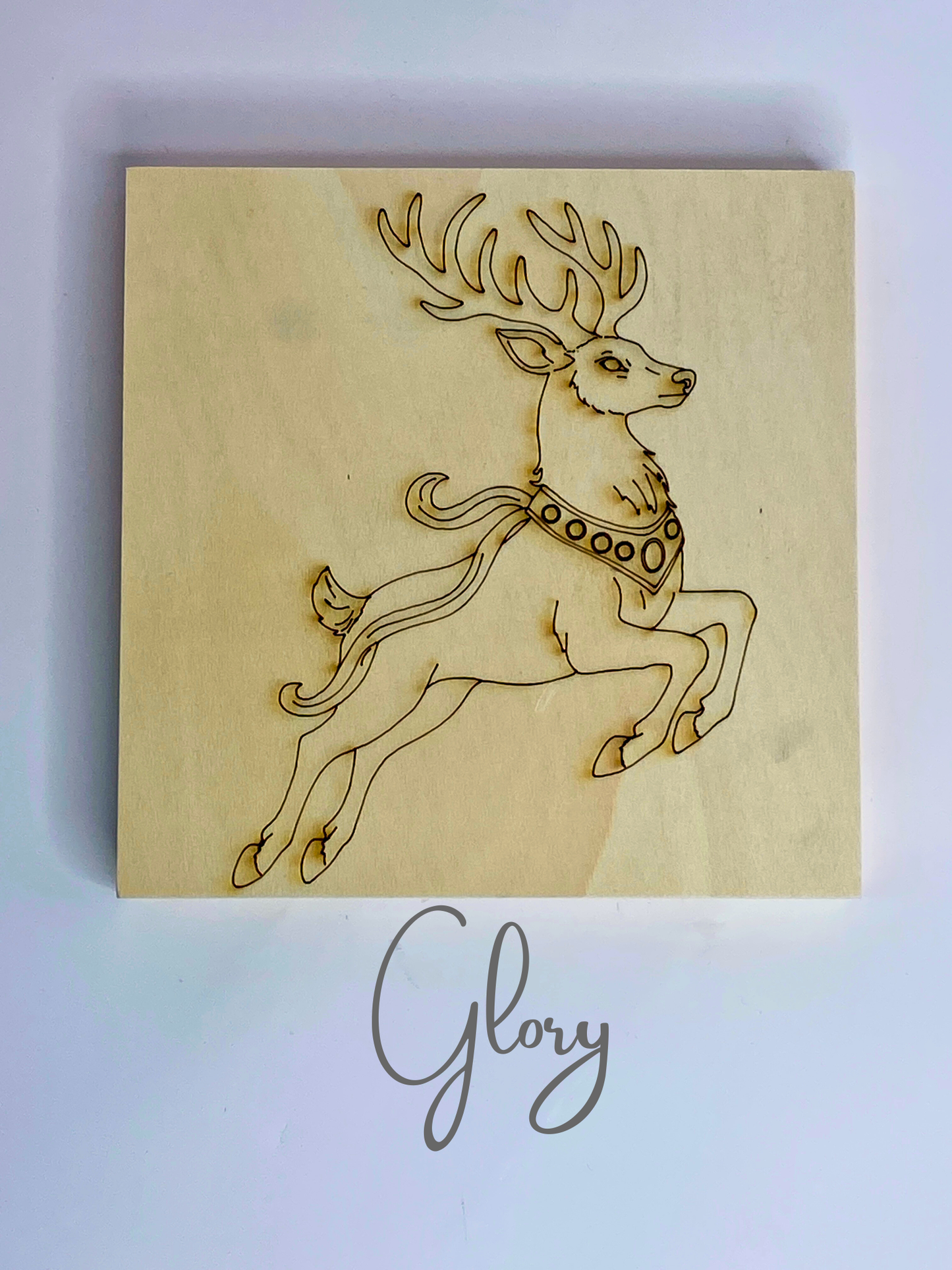 Yuletide Reindeer – Engraved Art Base