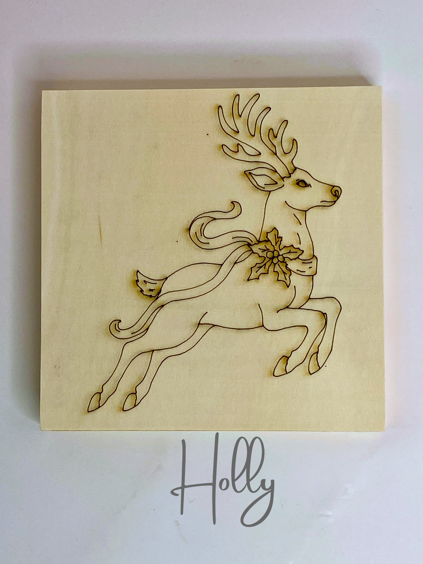 Yuletide Reindeer – Engraved Art Base