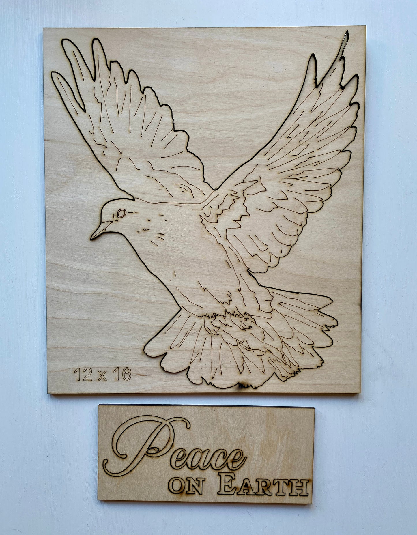 Peace Dove Wood Cutout Set