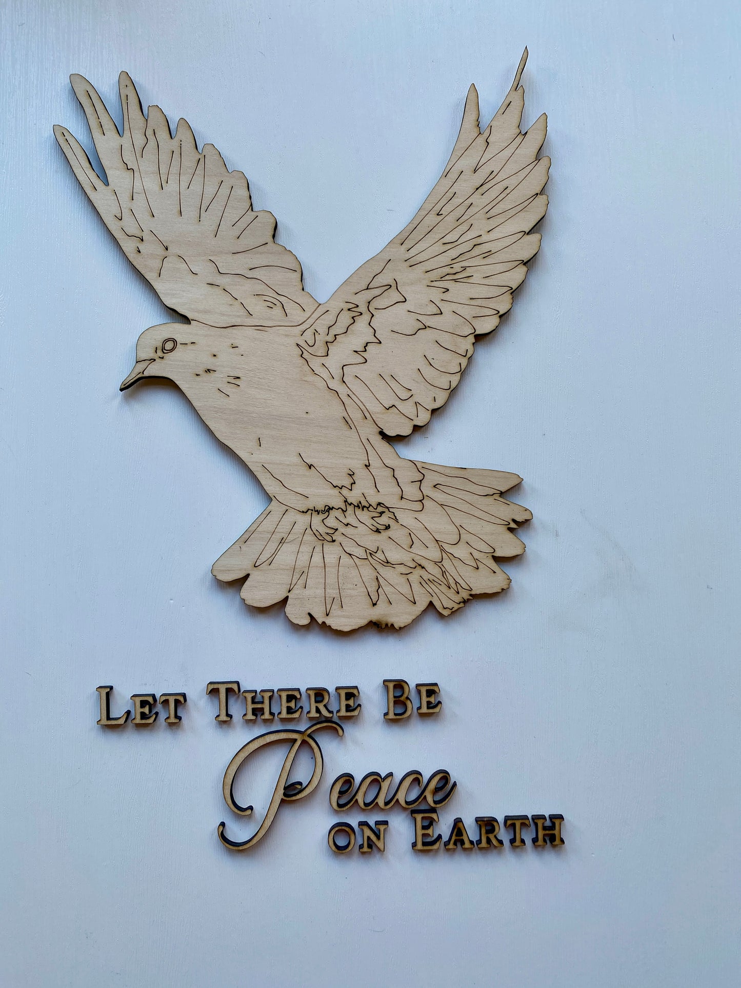 Peace Dove Wood Cutout Set