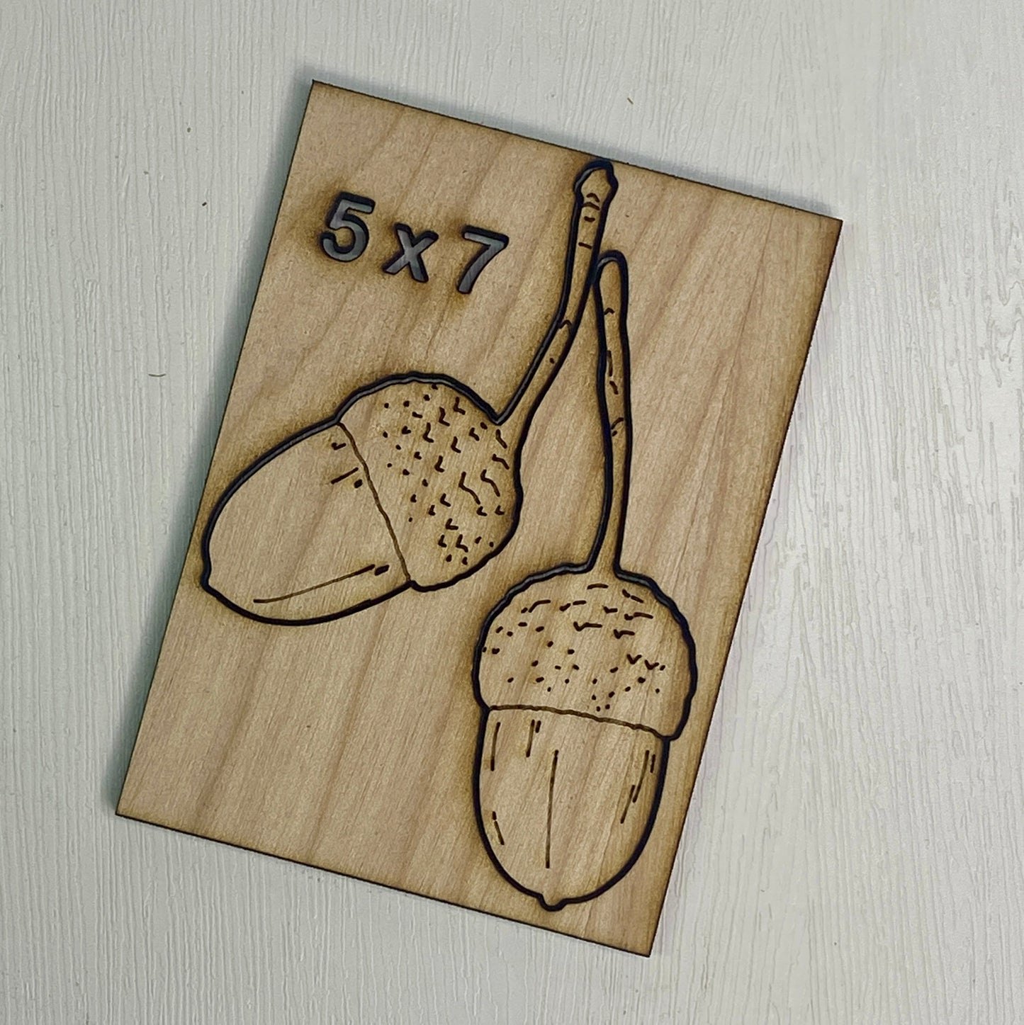 Acorn Branch Wood Cutout