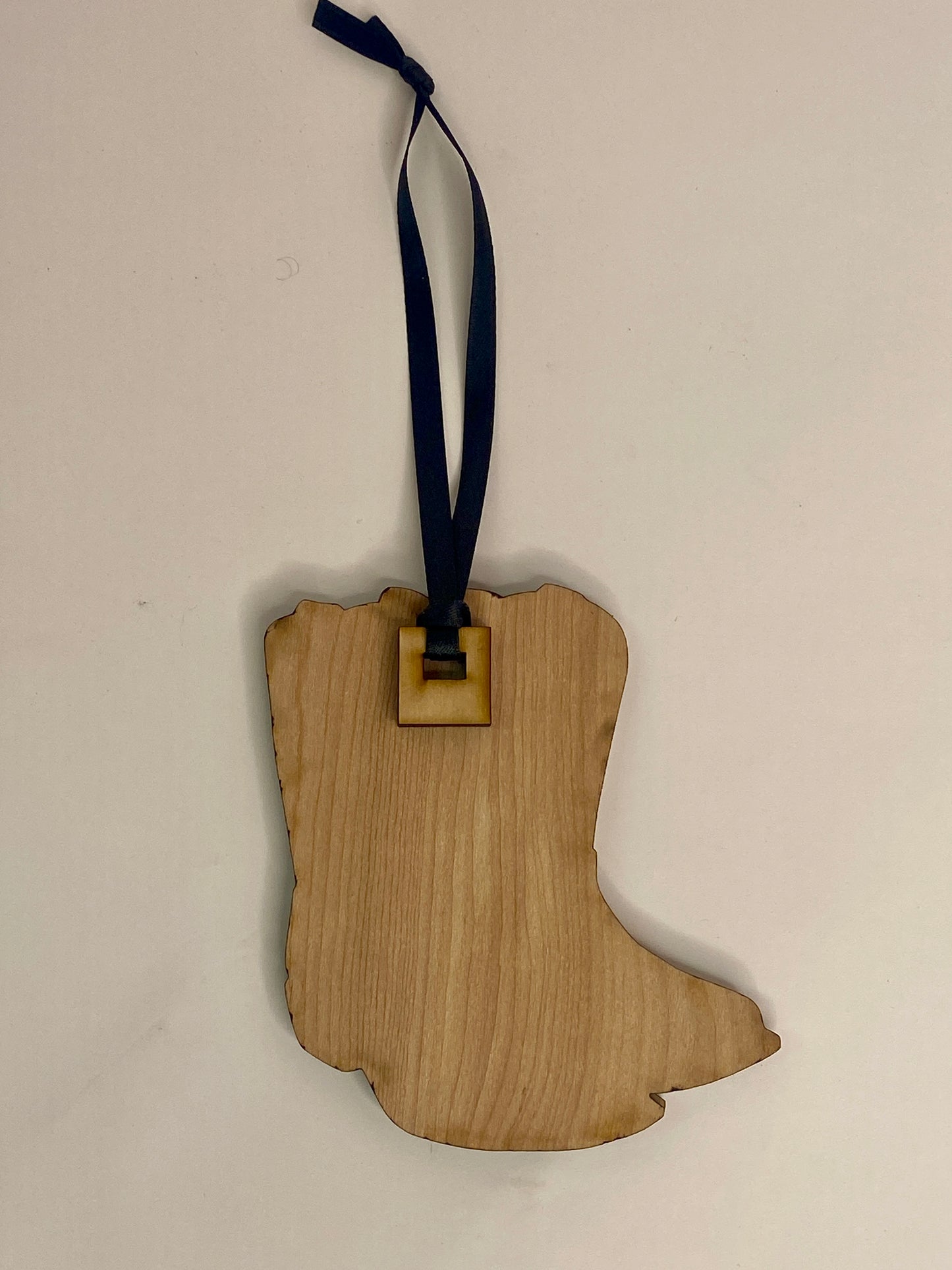 Cowboy Boots Ornament Wood Cutout - Set of 2