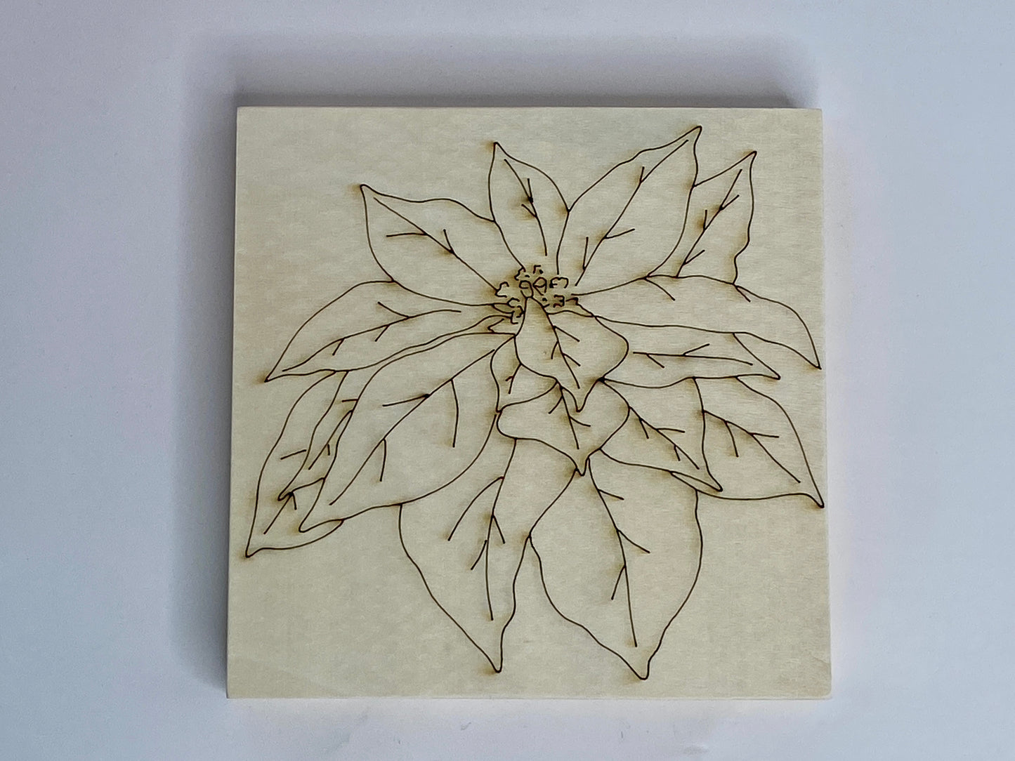 Poinsettia – Engraved Art Base