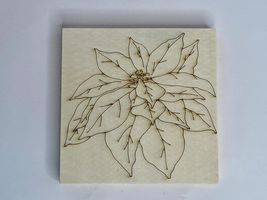 Poinsettia – Engraved Art Base