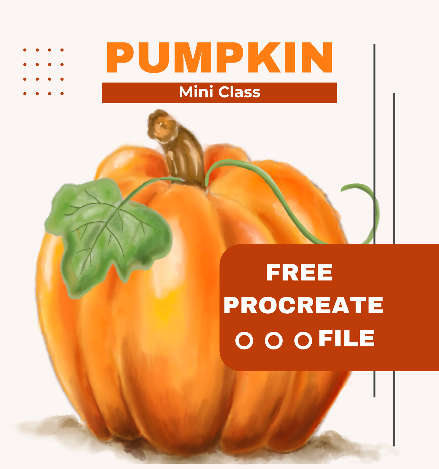 Pumpkin Mini Class – Free Procreate File