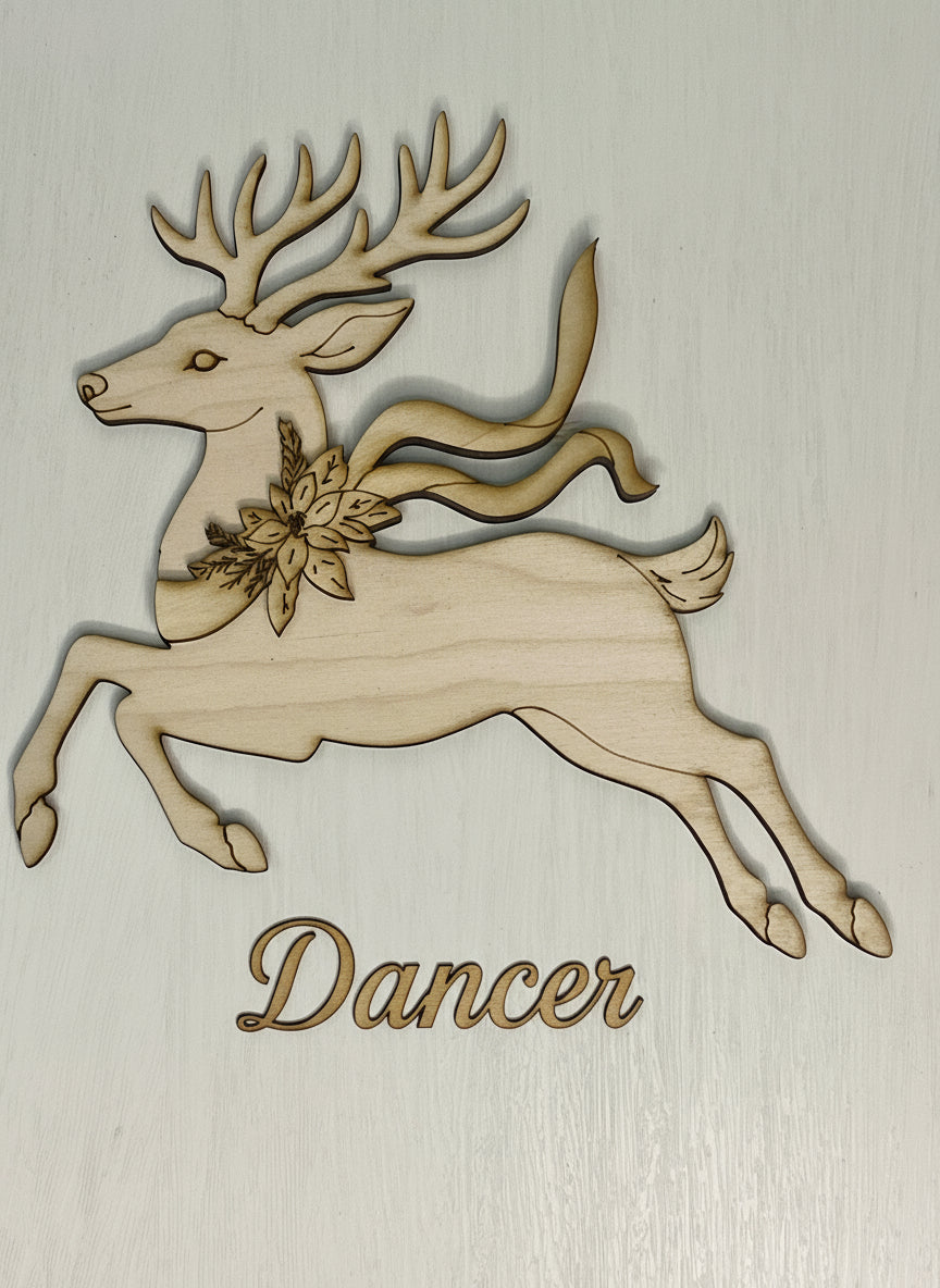Yuletide Reindeer Wood Cutout